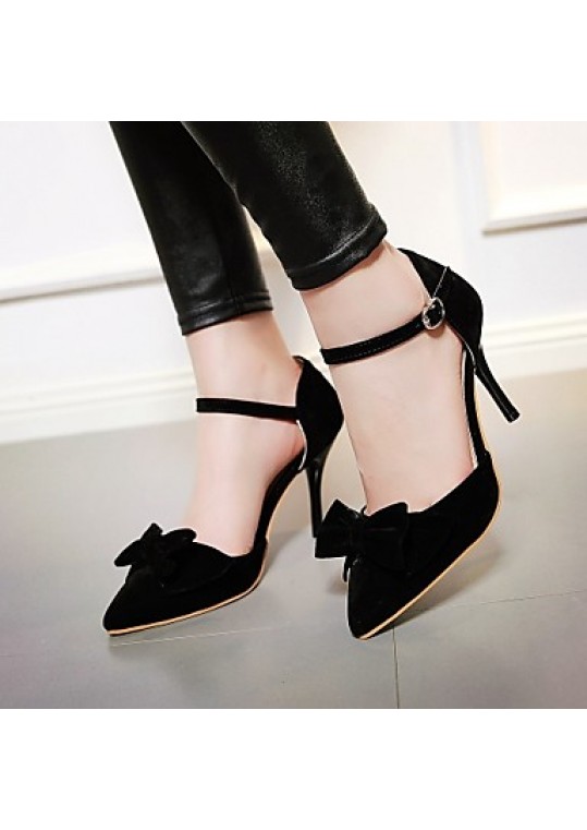 Women's Shoes Microfibre Stiletto Heel Heels / Two-Piece / Pointed Toe Sandals / Heels Outdoor / Party &