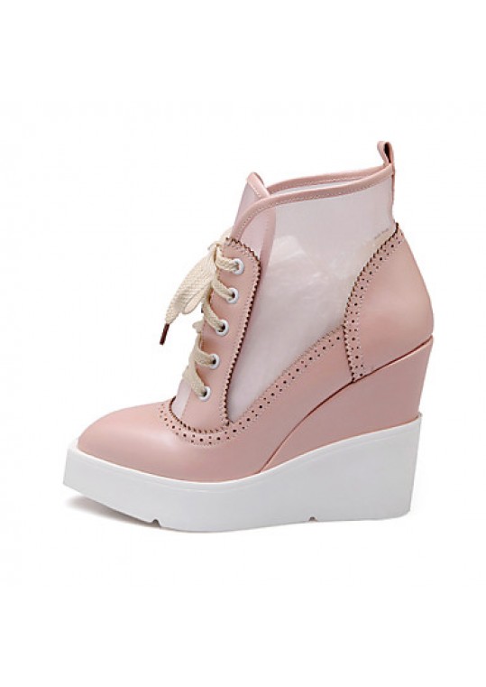 Women's Shoes Wedge Heel Pointed Toe Fashion Sneakers with Lace-up Casual More Colors available