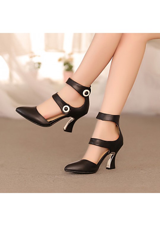 Women's Shoes Stiletto Heel Pointed Toe Pumps/Heels Office & Career/Dress Black/Pink/White