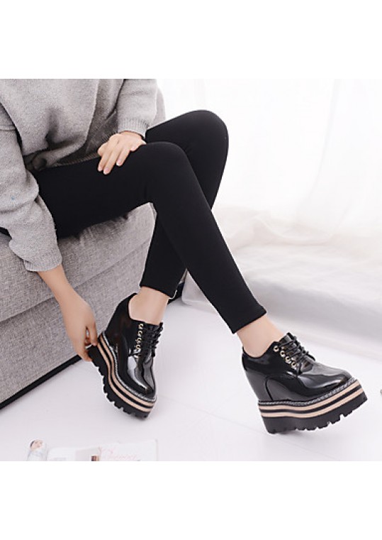 Women's Flats Fall / Winter Pointed Toe / Flats PU Outdoor / Office & Career / Casual Flat Heel Others Black