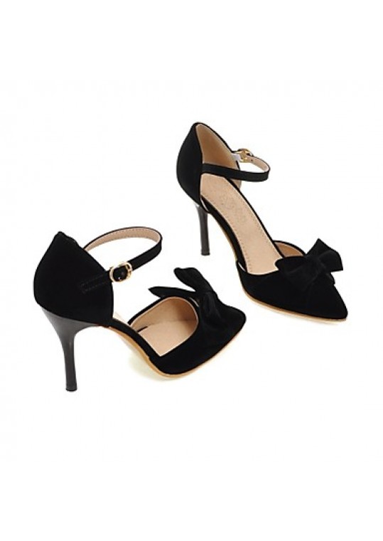 Women's Shoes Microfibre Stiletto Heel Heels / Two-Piece / Pointed Toe Sandals / Heels Outdoor / Party &