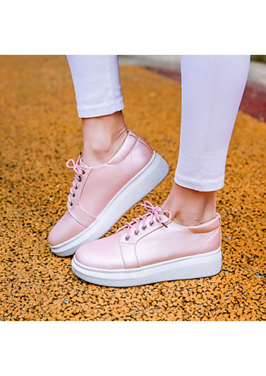 Women's Shoes Platform Comfort / Round Toe Oxfords Athletic / Casual Pink / Silver / Gold