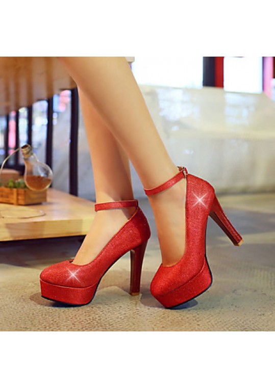 Women's Spring / Summer / Fall Heels Leatherette Office & Career / Dress / Casual Stiletto Heel Others Blue / Pink / Red / Silver / Gold