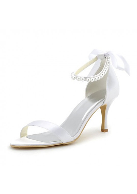 Women's Wedding Shoes Heels / Peep Toe / Pointed Toe Sandals Wedding / Party & Evening / Dress White