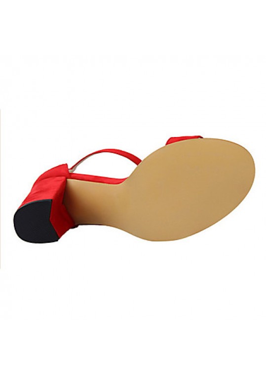 Women's Sandals Summer Sandals Fleece Casual Chunky Heel Others Black / Pink / Red / Gray / Almond Others