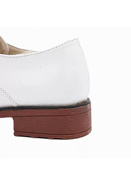 Women's Shoes Chunky Heel Platform / Round Toe Oxfords Office & Career / Dress / Casual Black / Brown / White