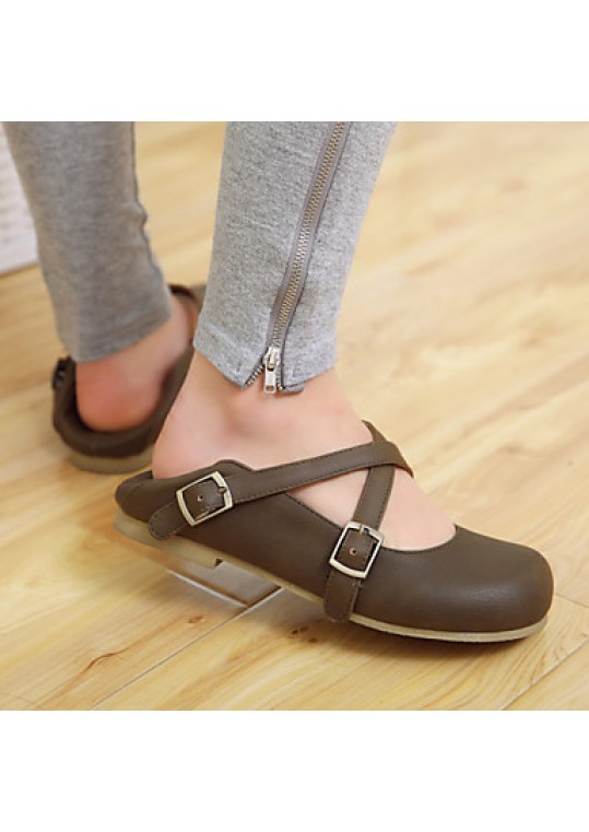 Women's Shoes Flat Heel Comfort / Round Toe Flats Dress / Casual Brown / Yellow / Khaki