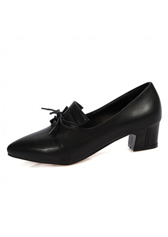 Women's Shoes Low Heels/Pointed Toe Heels/Oxfords Office & Career/Casual Black/Red/Silver/Gray