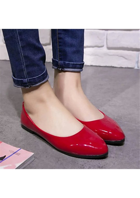 Women's Shoes Flat Heel Pointed Toe Flats Dress Black / Blue / Yellow / Pink / Purple / Red / White / Beige